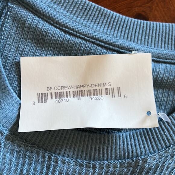 Simply Southern NWT Oversized Blue Knit Tunic Top Woman Size Small Waffle Knit - Picture 6 of 8